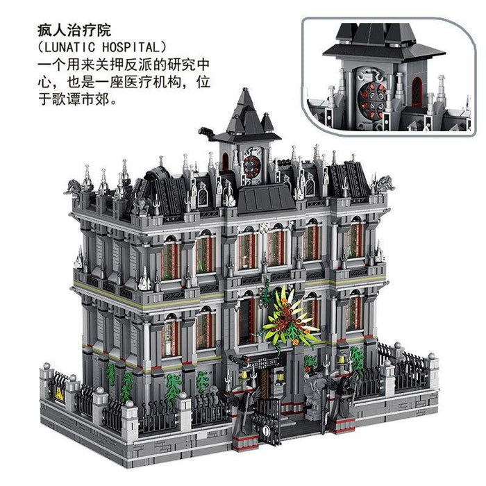 The Lunatic Asylum Architectural Building Blocks Kit - 7537 Pieces for Kids' Model Assembly Birthday Present
