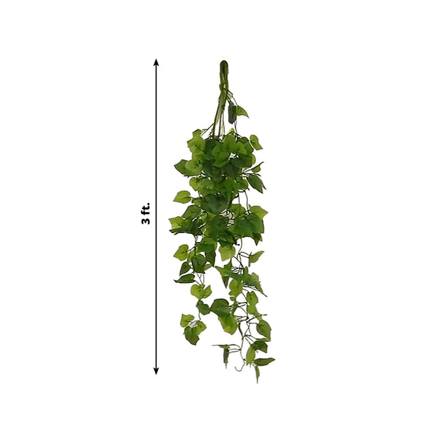AliKopy 3-Pack 3ft Hanging Bush Vines - Lifelike Cottonwood Leaves