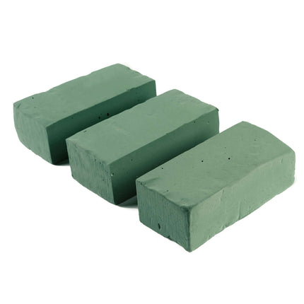 AliKopy 3 Pack Green Wet Floral Foam Bricks - Ideal for Flower Arrange