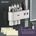 Sleek Magnetic Toothbrush and Toothpaste Organizer with Automatic Dispenser for a Stylish Bathroom Upgrade