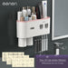 Sleek Magnetic Toothbrush and Toothpaste Organizer with Automatic Dispenser for a Stylish Bathroom Upgrade