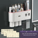 Modern Bathroom Magnetic Toothbrush and Toothpaste Organizer Set for Efficient Oral Care