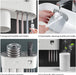 Sleek Magnetic Toothbrush and Toothpaste Organizer with Automatic Dispenser for a Stylish Bathroom Upgrade