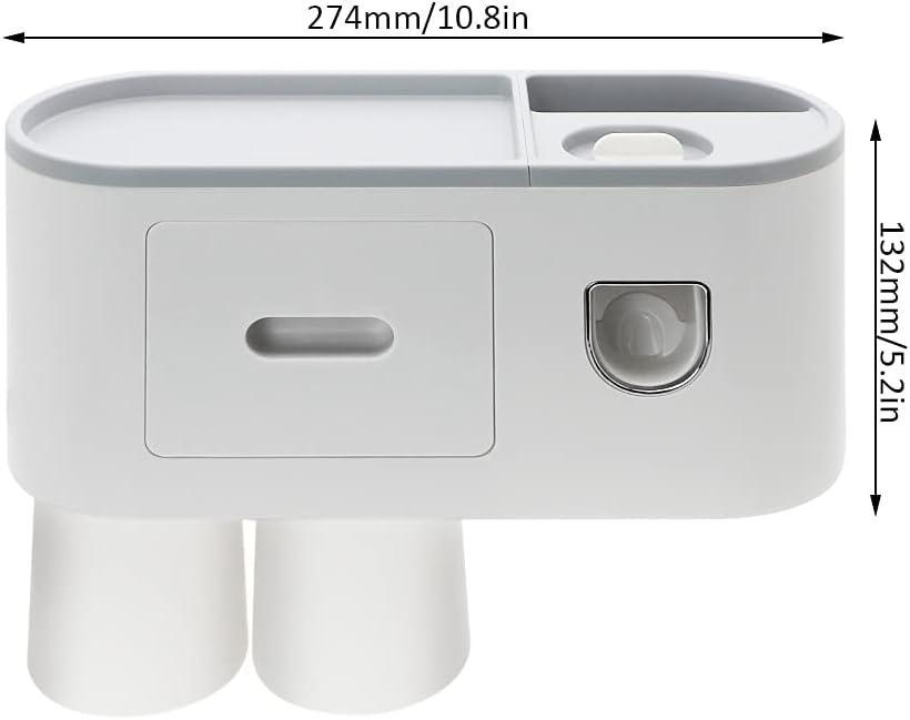 Sleek Magnetic Toothbrush and Toothpaste Organizer with Automatic Dispenser for a Stylish Bathroom Upgrade