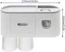 Sleek Magnetic Toothbrush and Toothpaste Organizer with Automatic Dispenser for a Stylish Bathroom Upgrade
