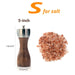 Premium Beech Wood Salt and Pepper Grinder Set with Professional Carbon Steel Rotor
