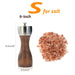 Premium Beech Wood Salt and Pepper Grinder Set with Professional Carbon Steel Rotor