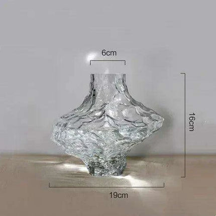 Stone Grain Glass Vase: Contemporary Decor Accent for Plant Displays