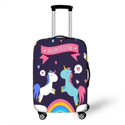 Travel in Style: Creative Neoprene XL Suitcase Cover with Airplane Motif