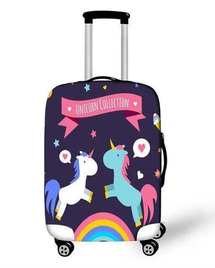 Travel in Style: Creative Neoprene XL Suitcase Cover with Airplane Motif