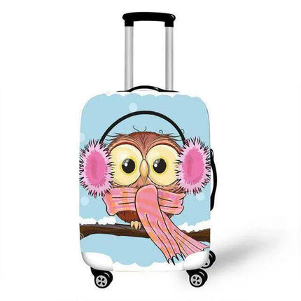 Travel in Style: Creative Neoprene XL Suitcase Cover with Airplane Motif