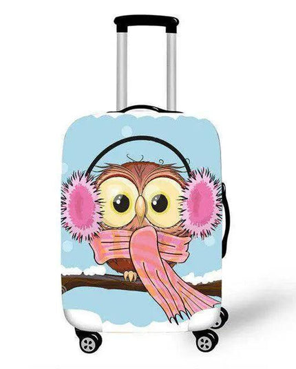 Travel in Style: Creative Neoprene XL Suitcase Cover with Airplane Motif