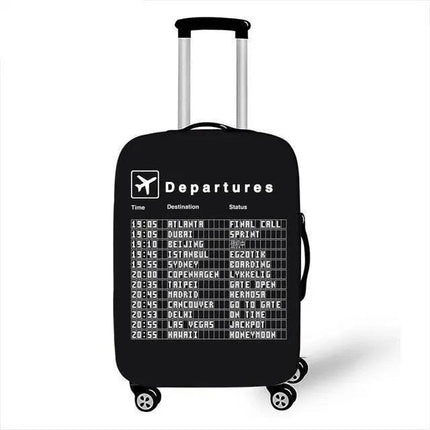 Travel in Style: Creative Neoprene XL Suitcase Cover with Airplane Motif