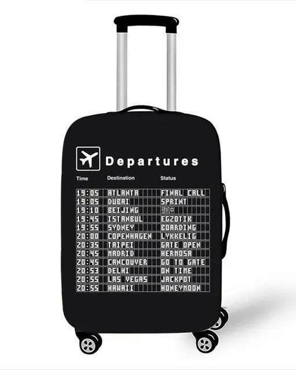 Travel in Style: Creative Neoprene XL Suitcase Cover with Airplane Motif
