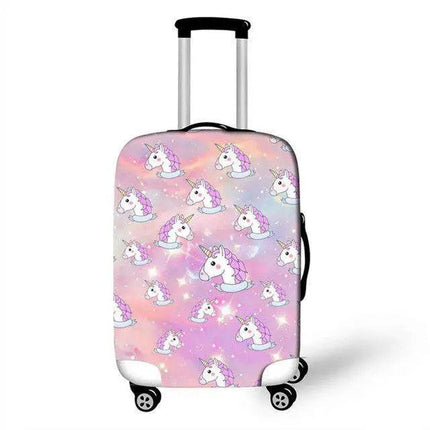 Travel in Style: Creative Neoprene XL Suitcase Cover with Airplane Motif