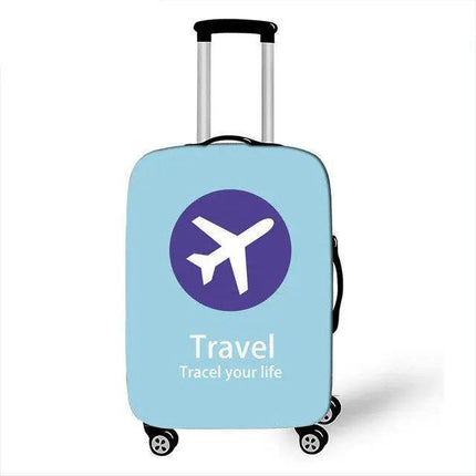 Travel in Style: Creative Neoprene XL Suitcase Cover with Airplane Motif