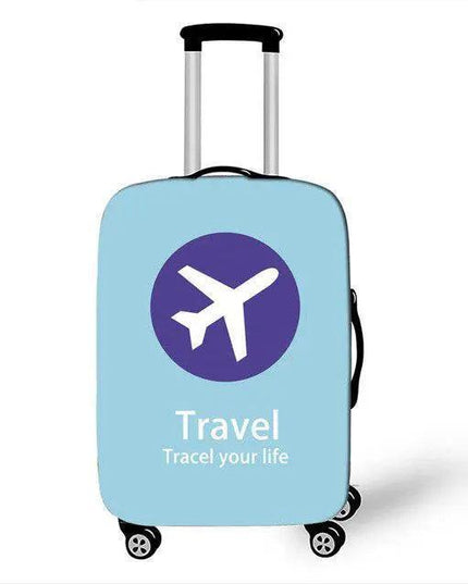 Travel in Style: Creative Neoprene XL Suitcase Cover with Airplane Motif