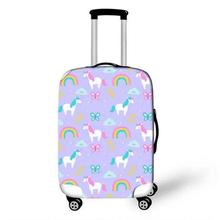 Travel in Style: Creative Neoprene XL Suitcase Cover with Airplane Motif