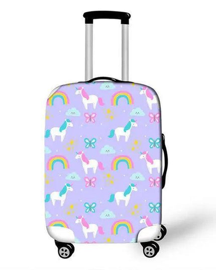 Travel in Style: Creative Neoprene XL Suitcase Cover with Airplane Motif