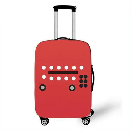 Travel in Style: Creative Neoprene XL Suitcase Cover with Airplane Motif