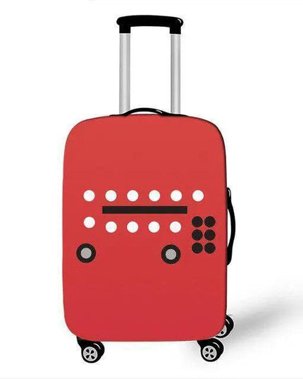 Travel in Style: Creative Neoprene XL Suitcase Cover with Airplane Motif