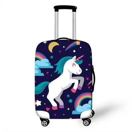 Travel in Style: Creative Neoprene XL Suitcase Cover with Airplane Motif