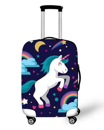 Travel in Style: Creative Neoprene XL Suitcase Cover with Airplane Motif