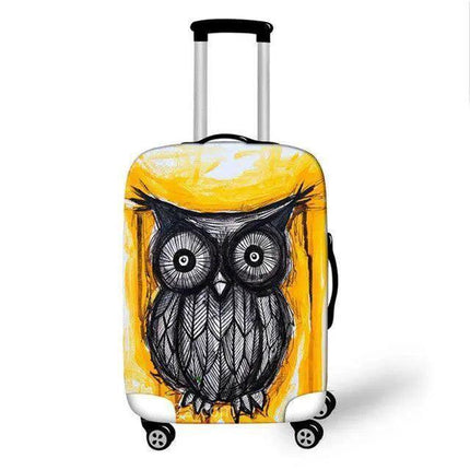 Travel in Style: Creative Neoprene XL Suitcase Cover with Airplane Motif
