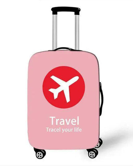 Travel in Style: Creative Neoprene XL Suitcase Cover with Airplane Motif