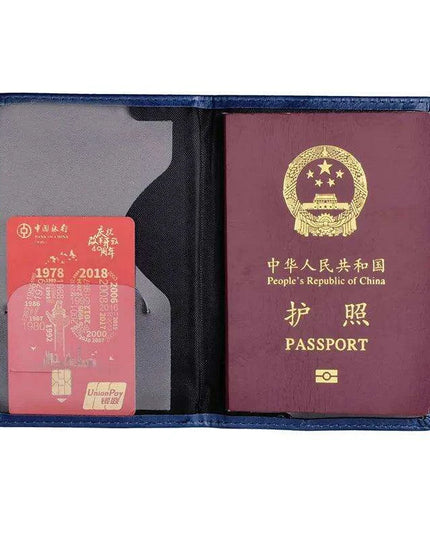 Elegant RFID-Blocking Passport Holder - Stylish Faux Leather Travel Wallet for All Travelers