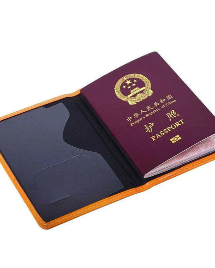 Elegant RFID-Blocking Passport Holder - Stylish Faux Leather Travel Wallet for All Travelers