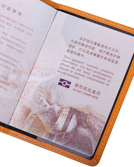 Elegant RFID-Blocking Passport Holder - Stylish Faux Leather Travel Wallet for All Travelers