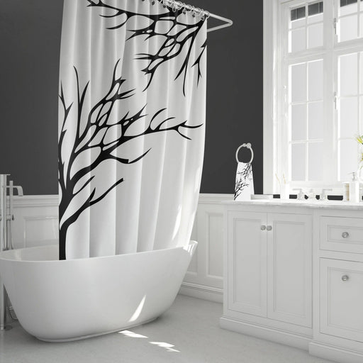 Tree Silhouette Artistic Shower Curtain