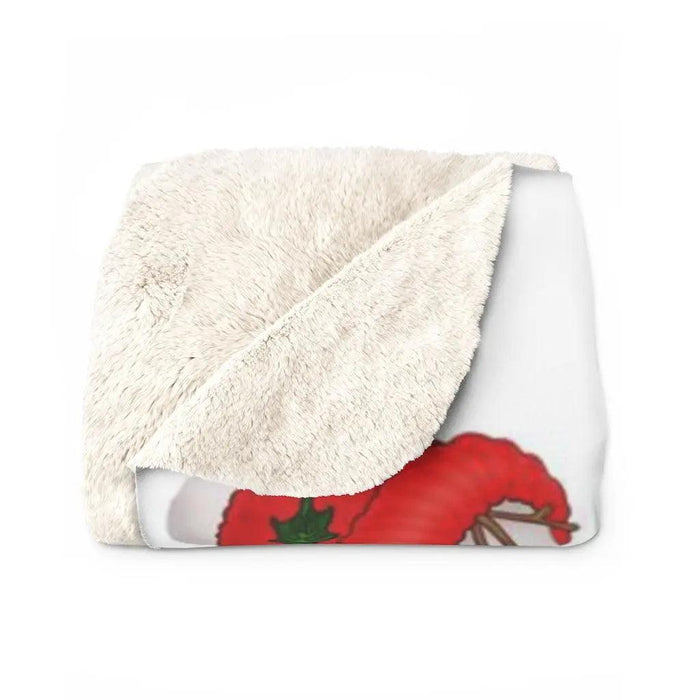 Christmas Cozy Sherpa Fleece Holiday Throw Blanket
