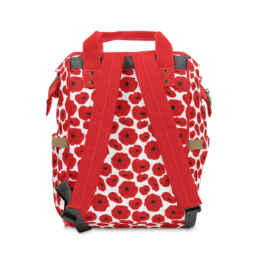 Très Bébé Red Poppy Multifunctional Diaper Backpack