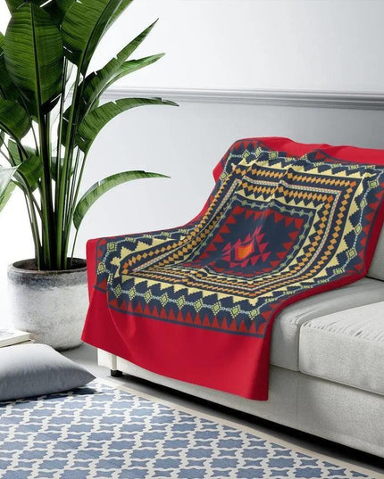 Chic Tribal Sherpa Fleece Throw Blanket for Cozy Moments
