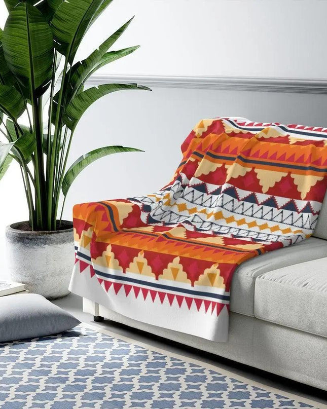 Chic Tribal Plush Sherpa Fleece Blanket
