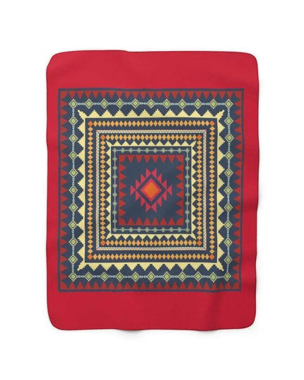 Chic Tribal Sherpa Fleece Throw Blanket for Cozy Moments