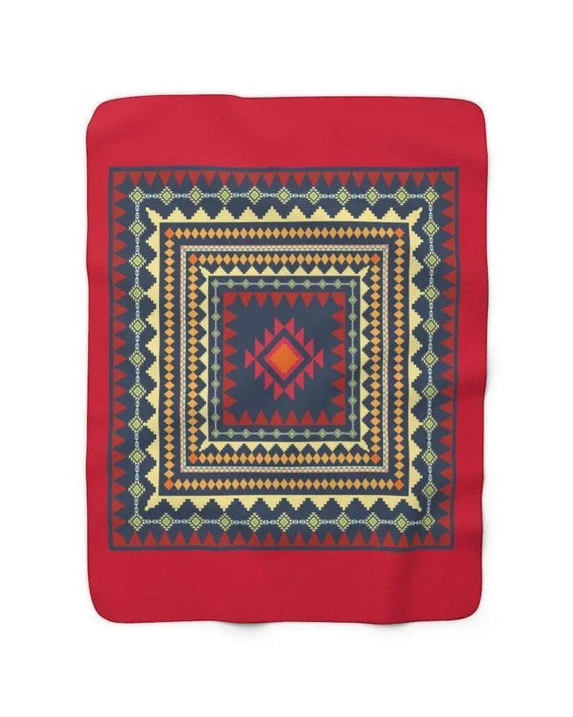 Chic Tribal Sherpa Fleece Throw Blanket for Cozy Moments