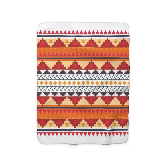 Cozy Tribal Print Sherpa Blanket