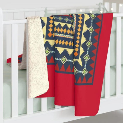 Chic Tribal Sherpa Fleece Throw Blanket for Cozy Moments
