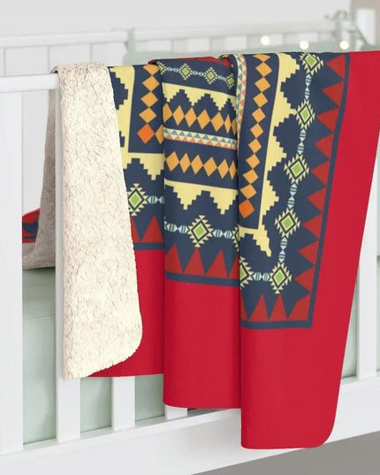 Chic Tribal Sherpa Fleece Throw Blanket for Cozy Moments