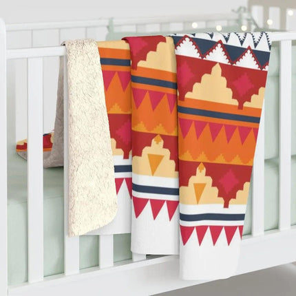 Chic Tribal Plush Sherpa Fleece Blanket