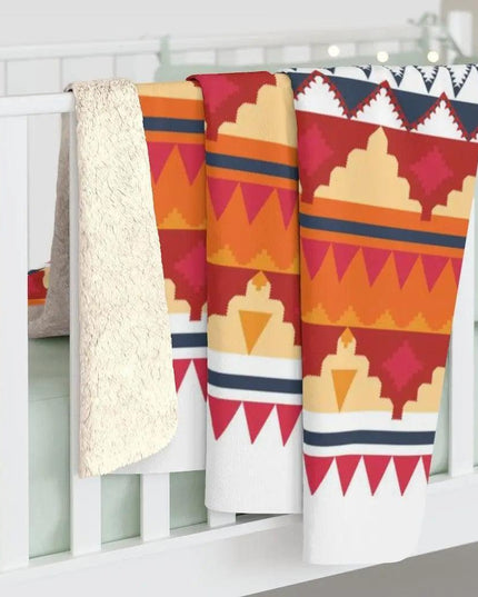 Chic Tribal Plush Sherpa Fleece Blanket