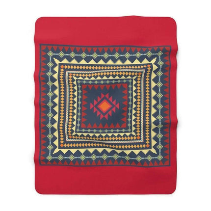 Chic Tribal Sherpa Fleece Throw Blanket for Cozy Moments