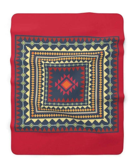 Chic Tribal Sherpa Fleece Throw Blanket for Cozy Moments