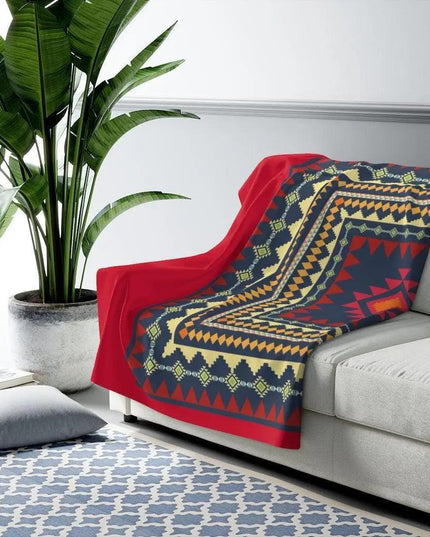 Chic Tribal Sherpa Fleece Throw Blanket for Cozy Moments