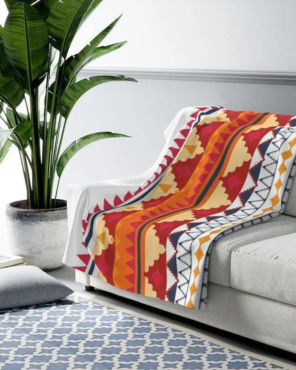 Chic Tribal Plush Sherpa Fleece Blanket
