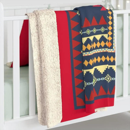 Chic Tribal Sherpa Fleece Throw Blanket for Cozy Moments