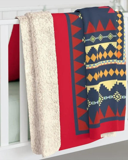 Chic Tribal Sherpa Fleece Throw Blanket for Cozy Moments